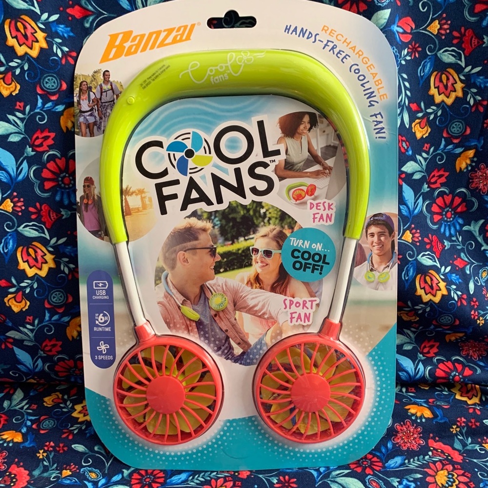 Hands free, cooling fan